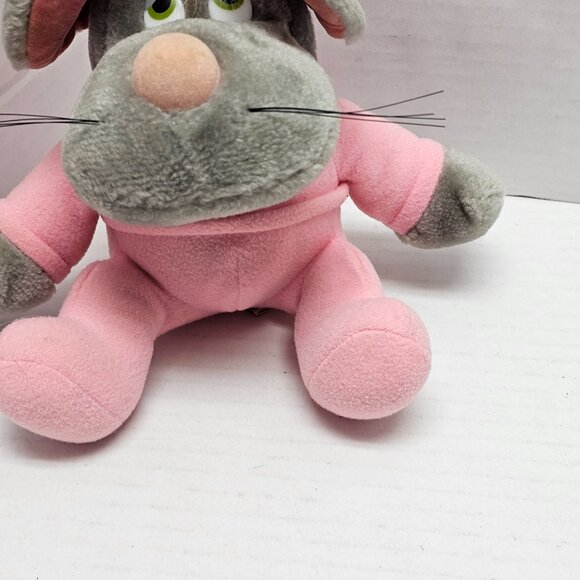 Vintage 80s 1984 Dakins Squeaky Plush Pink Gray Conklin Mouse Toy Rare - Picture 4 of 13